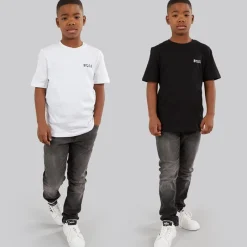 Discount Drenge to pak t shirts sort hvid Black White Multipakker|T-Shirts Og Undertrøjer