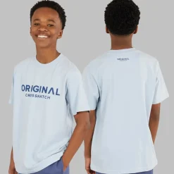 Outlet Drenge Tre Delt Hoodie Sweatshirt T-Shirt Og Joggingbukser Sæt Denim Blå/​Is Blå Træningsdragter