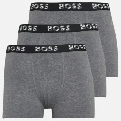Drenge Tre Pak Boxer Shorts Grå Melange Undertøj|Multipakker