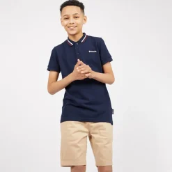 Outlet Drenge Trilson Polo Shirt og Chino Shorts Sæt Blå/​Sten Shorts|Sæt