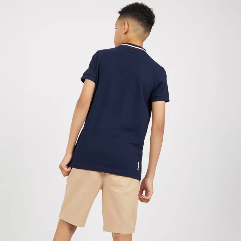 Outlet Drenge Trilson Polo Shirt og Chino Shorts Sæt Blå/Sten Shorts|Sæt