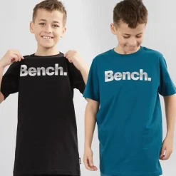 Drenge Trinti To-Pak T-Shirts Teal/Sort Multipakker|T-Shirts Og Undertrøjer
