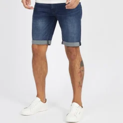 Hot Herre Zeki Denim Shorts Mørk Vask Shorts Og Badetøj·Shorts