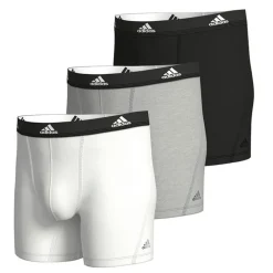 Outlet Herre Active Flex Bomuld Tre Pak Boksershorts Sort/​Hvid/​Grå Undertøj Og Sokker|Multipakker·Undertøj