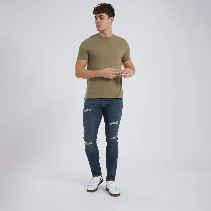 Discount Herre Afspændte Koniske Jeans Vintage Blå Jeans Og Bukser·Slim Jeans|Jeans Og Bukser·Jeans