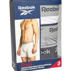 Clearance Herre Ainslie Performance Tre Pak Medium Trunks Sort/​Grå Melange/​Hvid Undertøj Og Sokker|Multipakker·Undertøj