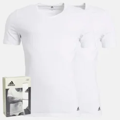 Online Herre Aktiv Flex Bomuld To Pak V-Hals T-Shirts Hvid T-Shirts Og Undertrøjer|T-Shirts, Poloer Og Skjorter·Multipakker