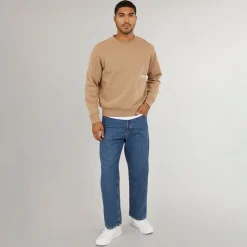 Outlet Herre Alex SQ 741 Baggy Fit Jeans Mellemblå Jeans Og Bukser·Jeans