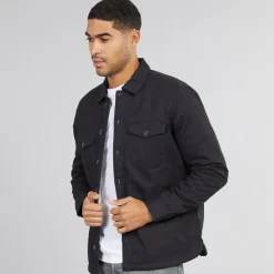 Discount Herre Arbejdsmand Borg Overshirt Marine T-Shirts, Poloer Og Skjorter·Skjorter|Jakker Og Frakker·Jakker Og Frakker