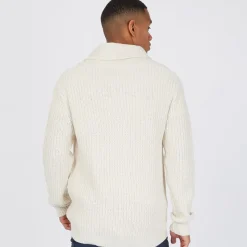 Clearance Herre Arkram Knittet Cardigan med Knapper Havregryn Trøjer Og Cardigans·Cardigans