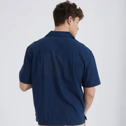 Online Herre Auxin Skjorter med korte ærmer Blå T-Shirts, Poloer Og Skjorter·Skjorter