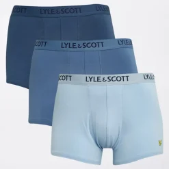 Sale Herre Barclay Tre Pakke Boxer Trunks Blue Horizon/​Chambray Blue/​Dark Denim Multipakker·Undertøj|Undertøj, Sokker Og Nattøj·Boxer Shorts