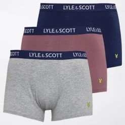 New Herre Barclay Tre Pak Underbukser Flint/Grå Melange/Marineblå Multipakker·Undertøj|Undertøj, Sokker Og Nattøj·Boxer Shorts