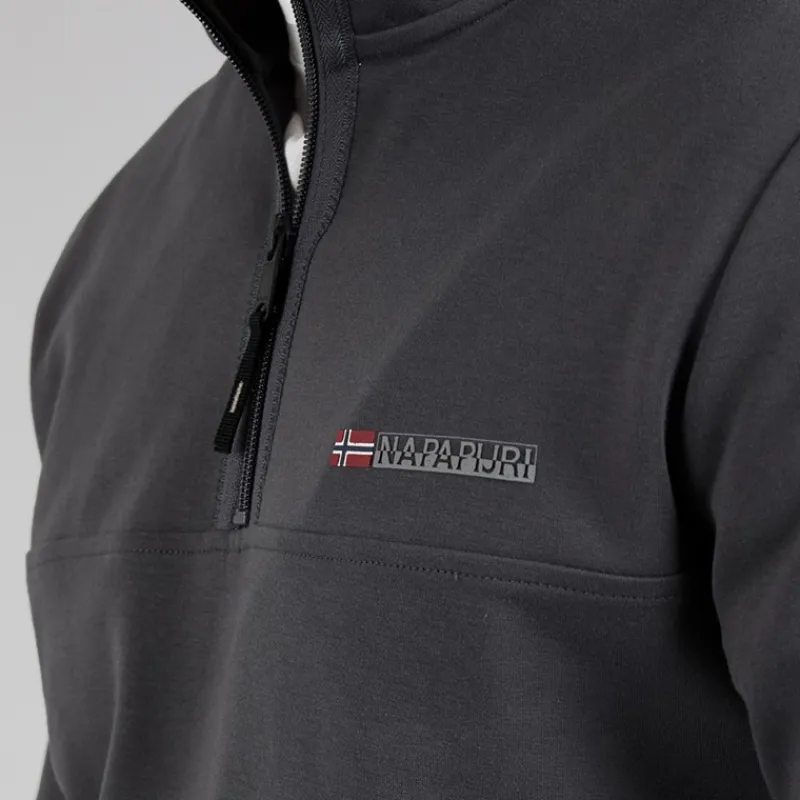 Online Herre Bastien 1/2 Lynlås Sweatshirt Dark Grey Solid Udendørs|Hættetrøjer Og Sweatshirts·Sweatshirts