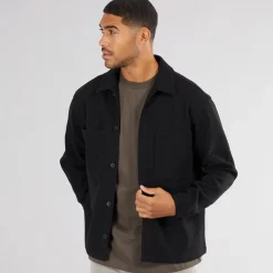 Hot Herre Baxter Overshirt Sort T-Shirts, Poloer Og Skjorter·Skjorter|Jakker Og Frakker·Jakker Og Frakker