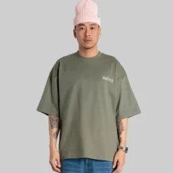 Online Herre Beam Wobble T-shirt Grå Grøn Grey-Green T-Shirts, Poloer Og Skjorter·T-Shirts Og Undertrøjer