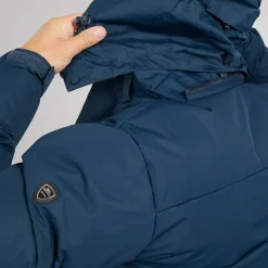 Outlet Herre Belvoir Vandtæt Foret Lang Jakke Navy Udendørs|Jakker Og Frakker