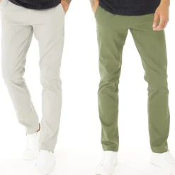 Clearance Herre Bolton Dean AKM Chino Bukser 2-pak Ghost Grå/​Oliven Nat Jeans Og Bukser·Bukser