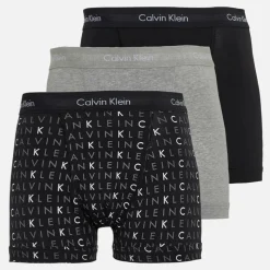 Sale Herre Bomuld Stretch Tre Pak Boxer Trusser /​Grey Heather/​Subdued Logo Multipakker·Undertøj|Undertøj, Sokker Og Nattøj·Boxer Shorts