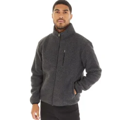 Discount Herre Borg Fleece med Høj Hals Mørkegrå Mel Hættetrøjer Og Sweatshirts·Fleecetøj|Træningsdragter Og Joggingbukser·Fleecetøj