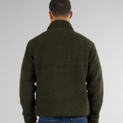 Clearance Herre Borg Fleece med tragthals Khaki Hættetrøjer Og Sweatshirts·Fleecetøj|Træningsdragter Og Joggingbukser·Fleecetøj
