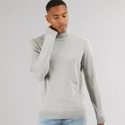 Sale Herre Burns Jumper Lys Grå Melange Trøjer Og Cardigans·Trøjer