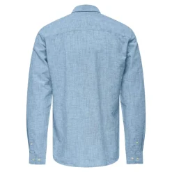 Herre Caiden Life Langærmet shirts Blå T-Shirts, Poloer Og Skjorter·Skjorter