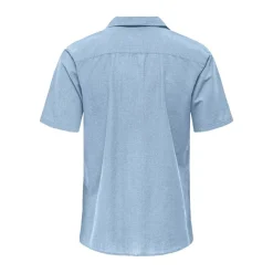Best Herre Caiden Skjorter med korte ærmer Blå T-Shirts, Poloer Og Skjorter·Skjorter