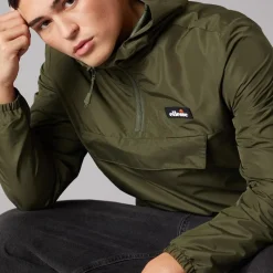 Outlet Herre Callum Anorak Jakke Khaki Træning|Jakker Og Frakker