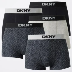 Discount Herre Canton Fem Pak Boxer Trusser Sort/​Alloy/​Grey Marl Multipakker·Undertøj|Undertøj, Sokker Og Nattøj·Boxer Shorts