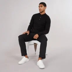 Hot Herre Cash L/​S Polo Shirt Sort T-Shirts, Poloer Og Skjorter·Poloer
