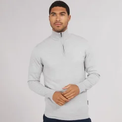 Hot Herre Cash 1 /​ 2 Zip Jumper Lys Grå Mel Trøjer Og Cardigans·Trøjer
