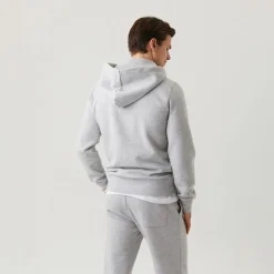 Outlet Herre Centre Hættetrøje Lysegrå Melange Hættetrøjer Og Sweatshirts·Hættetrøjer