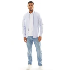 Hot Herre Classic Oxford Langærmet shirts Blå T-Shirts, Poloer Og Skjorter·Skjorter