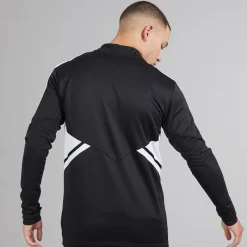 Clearance Herre Condivo 22 1/​4 lynlås træningstop Sort/​Hvid Træning|T-Shirts Og Undertrøjer