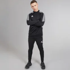 Clearance Herre Condivo 22 1/​4 lynlås træningstop Sort/​Hvid Træning|T-Shirts Og Undertrøjer