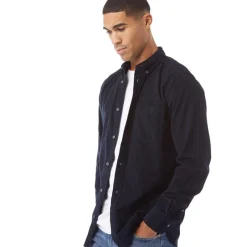 Clearance Herre Cord Langærmet shirts Mørk Marineblå T-Shirts, Poloer Og Skjorter·Skjorter