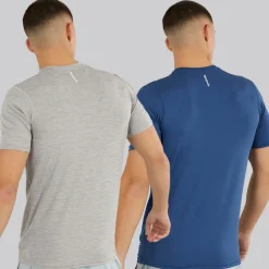 Clearance Herre Craig Performance To Pak T Shirts Batik Blå/​Grå Marl Træning|T-Shirts Og Undertrøjer