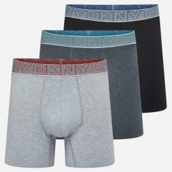 Hot Herre Dansville Tre Pak Længere Boxer Trunks Sort/​Charcoal/​Grey Marl Multipakker·Undertøj|Undertøj, Sokker Og Nattøj·Boxer Shorts