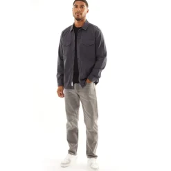 Discount Herre Dave Stretch Overshirt Blå Blazer T-Shirts, Poloer Og Skjorter·Skjorter