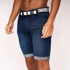 Discount Herre Denim Shorts Mørk Vask Shorts Og Badetøj·Shorts
