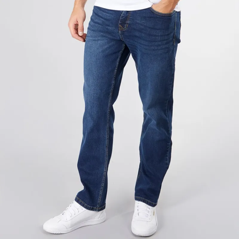 Online Herre Detendu Afslappet Pasform Jeans Mørk Vask Jeans Og Bukser·Jeans