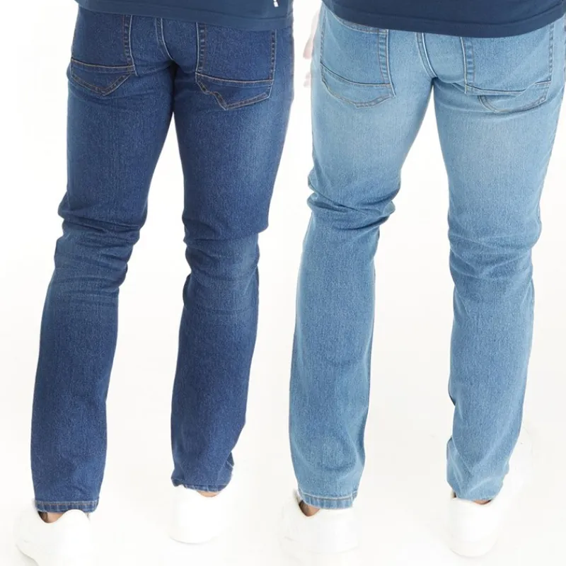 New Herre Eddie To-pak Slim Fit Jeans Mørk Indigo Vask / Mellem Blå Vask Jeans Og Bukser·Slim Jeans|Jeans Og Bukser·Jeans