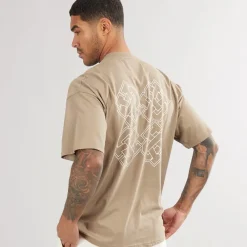 Discount Herre Emblem T-shirt Mink T-Shirts, Poloer Og Skjorter·T-Shirts Og Undertrøjer