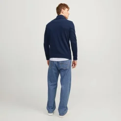 Best Herre Emil Strik 1/​2 Zip Jumper Navy Trøjer Og Cardigans·Trøjer