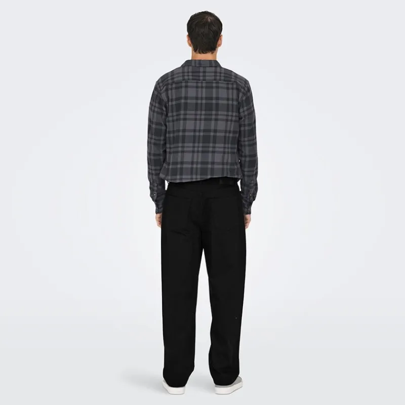 Clearance Herre Fade Løse Jeans Black Denim Jeans Og Bukser·Jeans