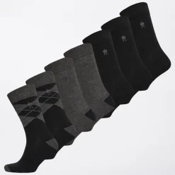 Hot Herre FC Seven Pack Argyle Sokker FC10 Sort/​Back/​Sort/​Charcal Melange/​Charcoal Melange/​Charcoal Melange/​Charcoal Melange Undertøj, Sokker Og Nattøj·Sokker|Sokker