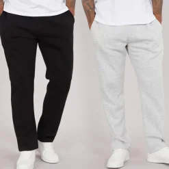 Outlet Herre FC To Pak Åben Joggingbukser Sort /​ Lysegrå Melering Jeans Og Bukser·Joggingbukser|Træningsdragter Og Joggingbukser·Joggingbukser