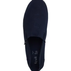 Clearance Herre FCUK Espadriller Marine Lærredgummisko|Lærredgummisko