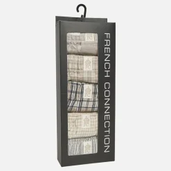 New Herre Fem Pak Vævede Boksershorts Multi 5 Taupe/​Taupe Ecru Check/​Taupe Ecru Check/​Taupe Ecru Gingham/​Taupe Ecru Stribe Multipakker·Undertøj|Undertøj, Sokker Og Nattøj·Boxer Shorts